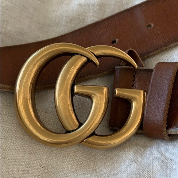 Gucci Leather Belt Double G “Cuir” Size 80 - Picture 2 of 4